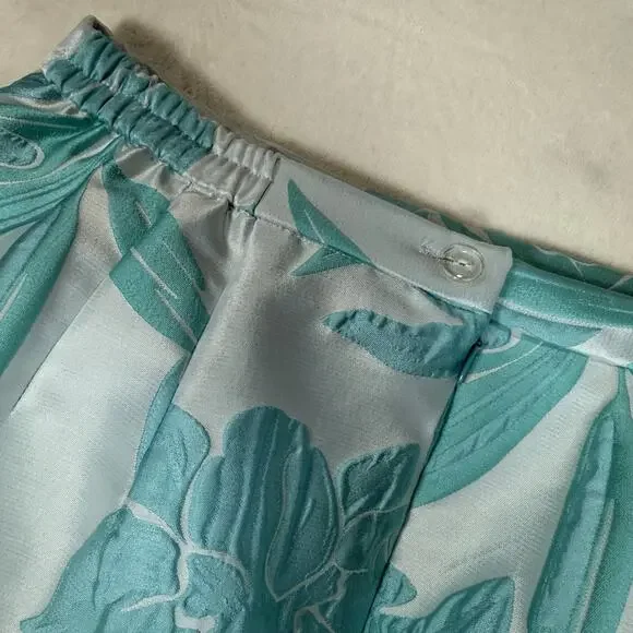 Lily & Taylor Couture Blue Jacquard Floral 2 Piece Skirt Suit Set Womens Size 14 - Picture 9 of 15